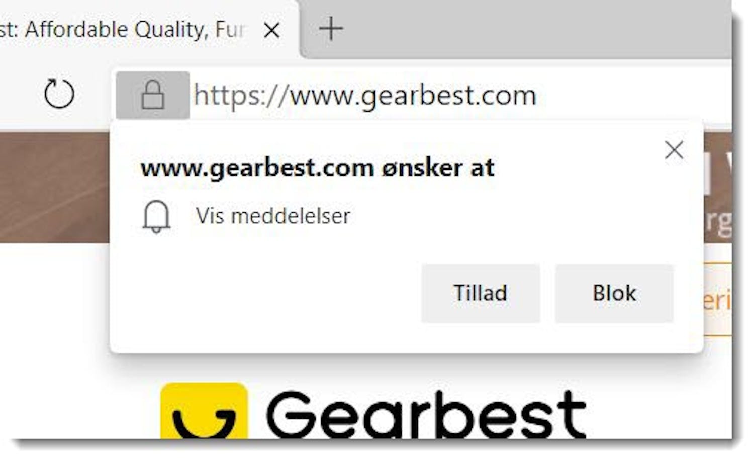 Falske push notifikationer